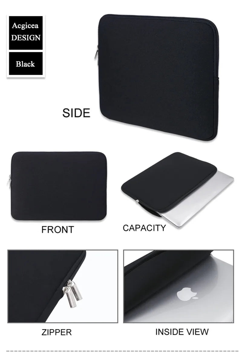 Portable Laptop Bags 6-15.6Inch Laptop Sleeve Bag Soft Notebook Case for Macbook Dell Pouch Skin Cover Travel Business Briefcase