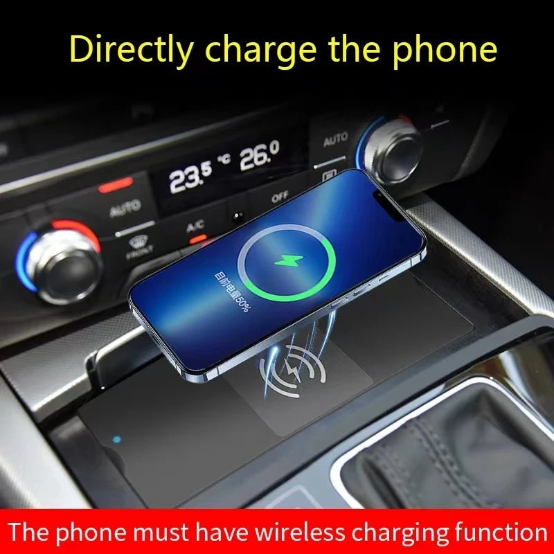 Car wireless charger for Audi A6 C7 A7 S6 RS6 S7 RS7 2011-2018 phone fast charging pad mobile holder charge accessories interior