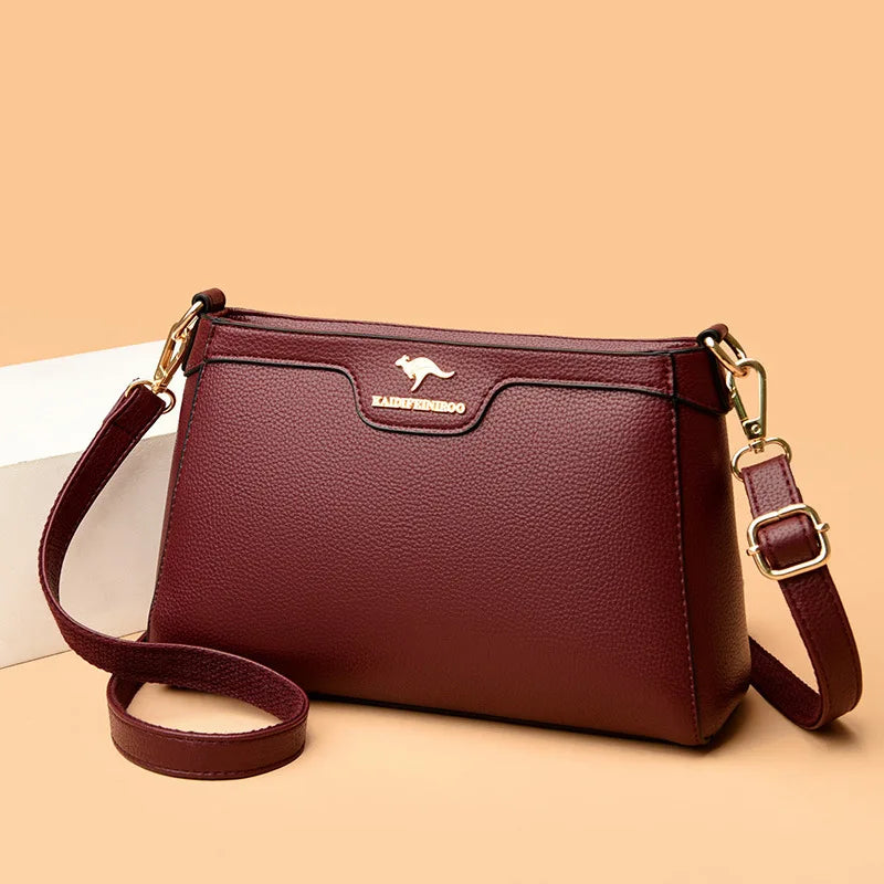 Fashionable Urban Women's Crossbody Bag Single Shoulder Bag Small Square Bag Stylish Mom Bag PU Material Medium Size Zipper O...