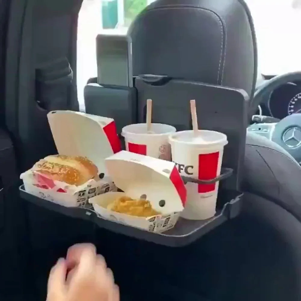 Car Backseat Tray Table,Foldable Seat Back Laptop Desk,Vehicle Eating Food Tray With Phone Holder,Passenger Travel Tray