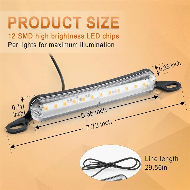 License Plate LED Light, Extremely Bright Assembly For Trailer UTV ATV Truck RV Boat