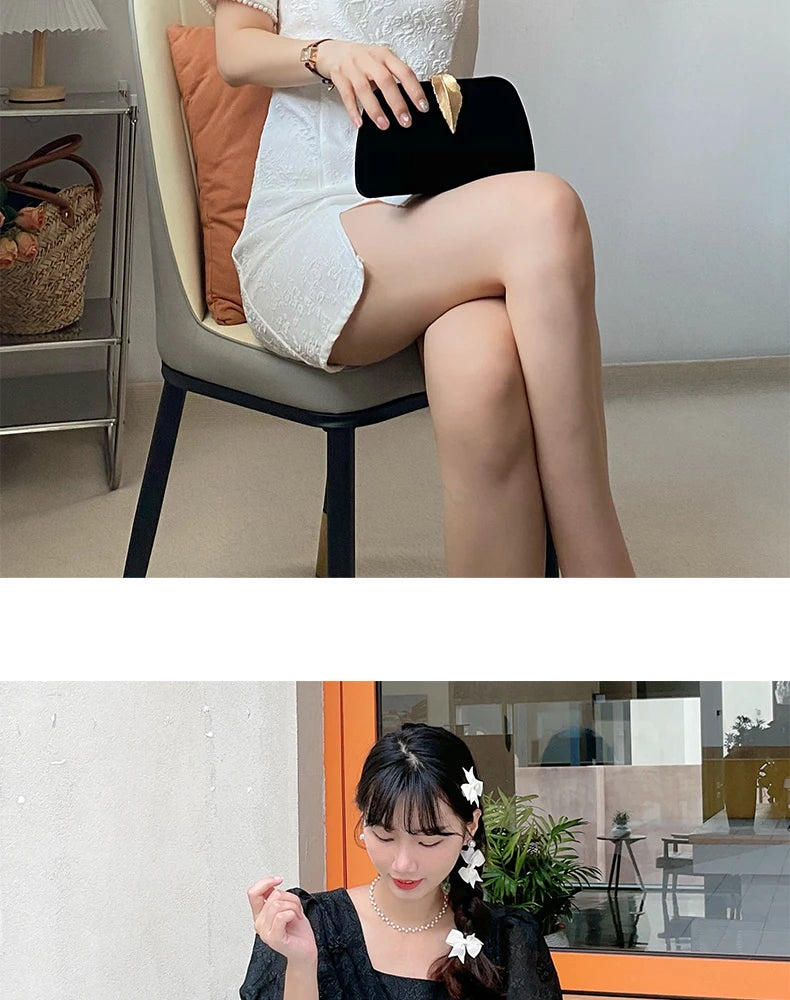 Evening Clutch for Women Fashion Formal Dinner HandBag Bridesmaid Wedding Clutch Luxury Shoulder Chain bag Cocktail Party Purse