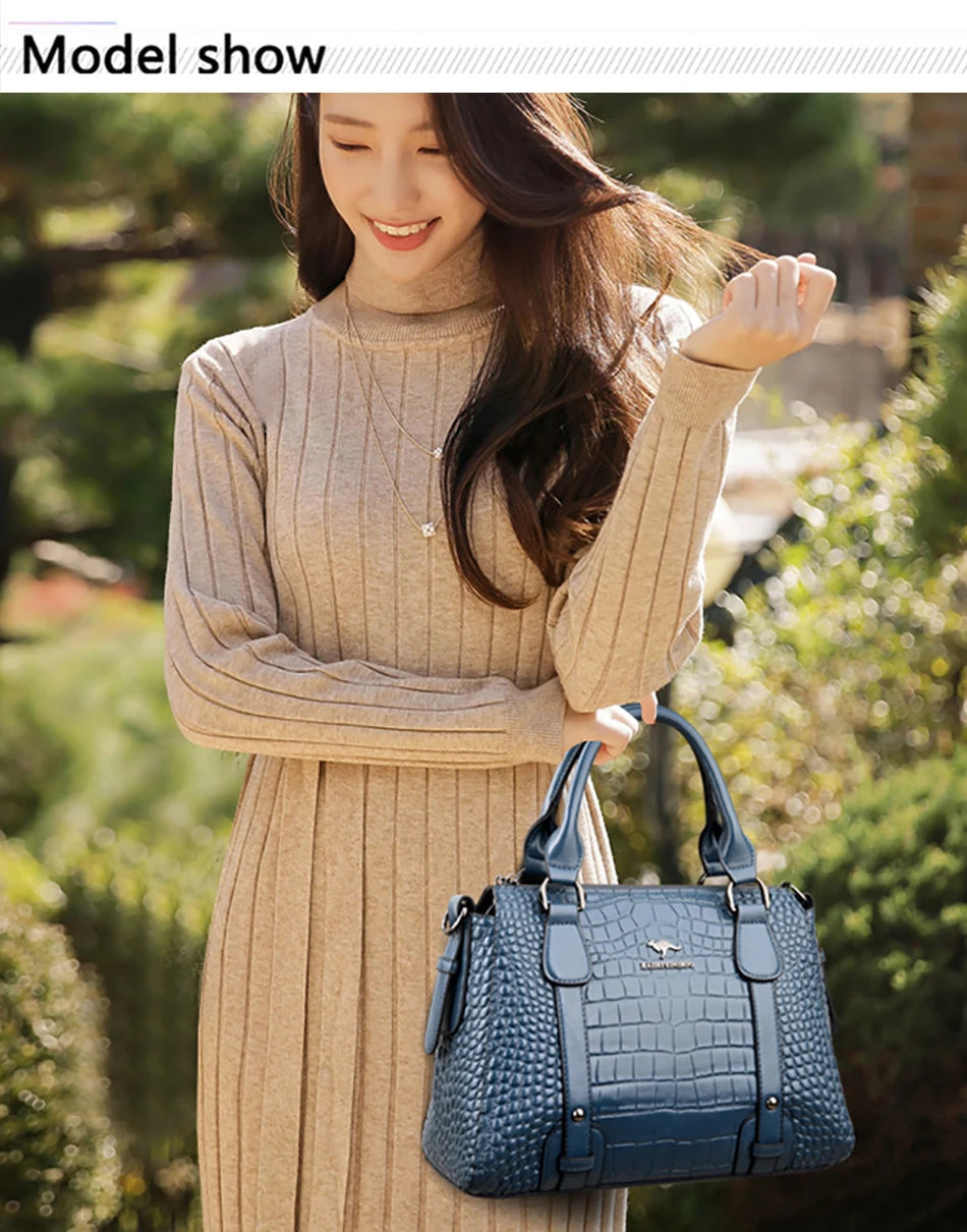 Luxury Designer Handbag Brand High Quality Soft Leather Shoulder Crossbody Bag for Women Bag Large Capacity Leisure Handbag 2024