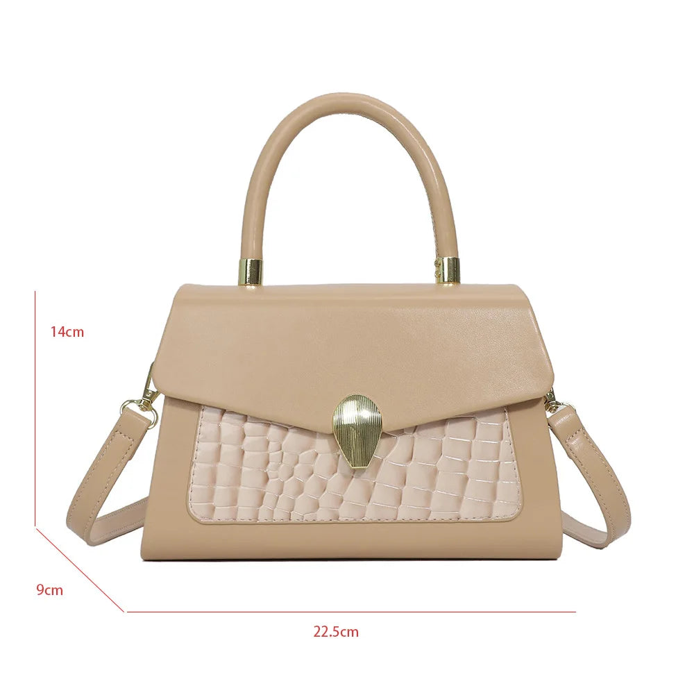 Luxury Black Handbag Classic Women Bag 2024 New Designer Shoulder Bag High Quality Solid Pu Leather Crossbody Small Square Bag