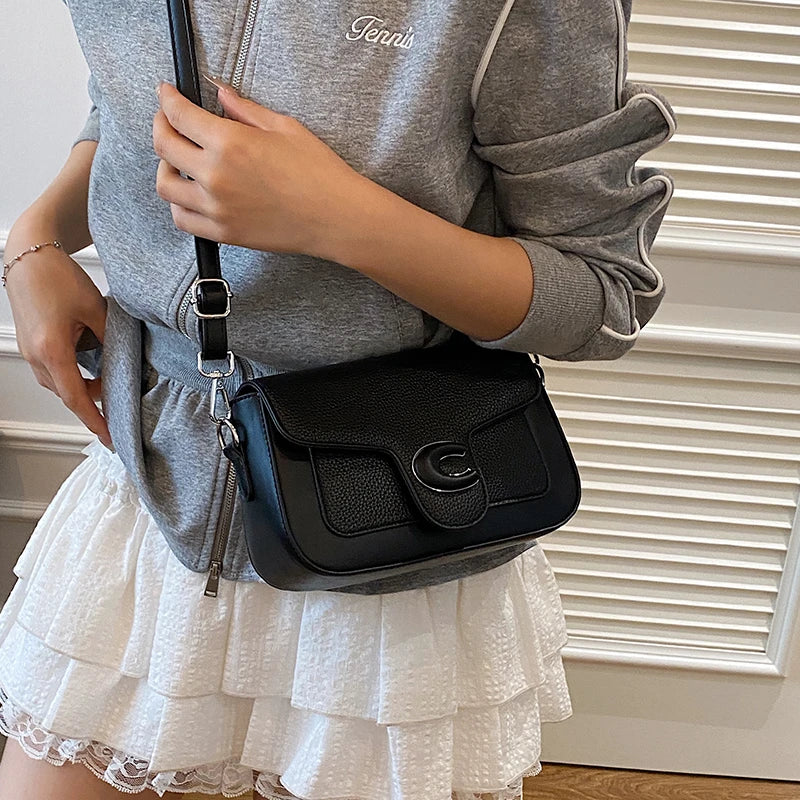 Chic Parisian-Style Tote Bag Luxury Leather Crossbody Bag For Women Elegant Vintage Design Shoulder Bag