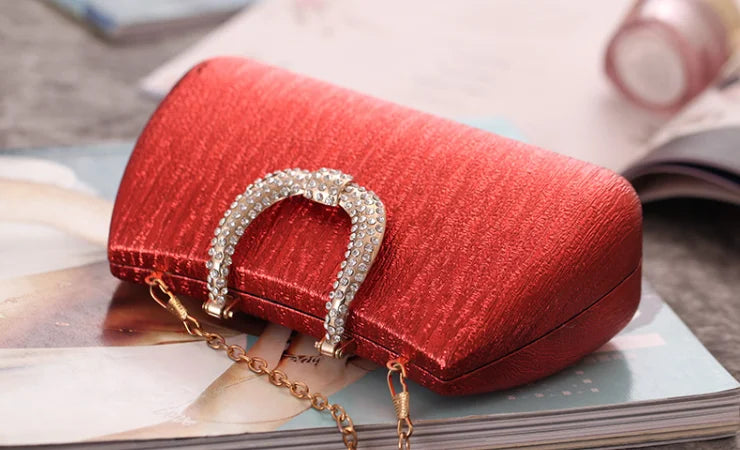 2024 Evening Clutch Luxury Women Gold Shoulder Bags Fashion  Chain Handbag Dinner Handbag Wedding Cocktail Party Coin Purse
