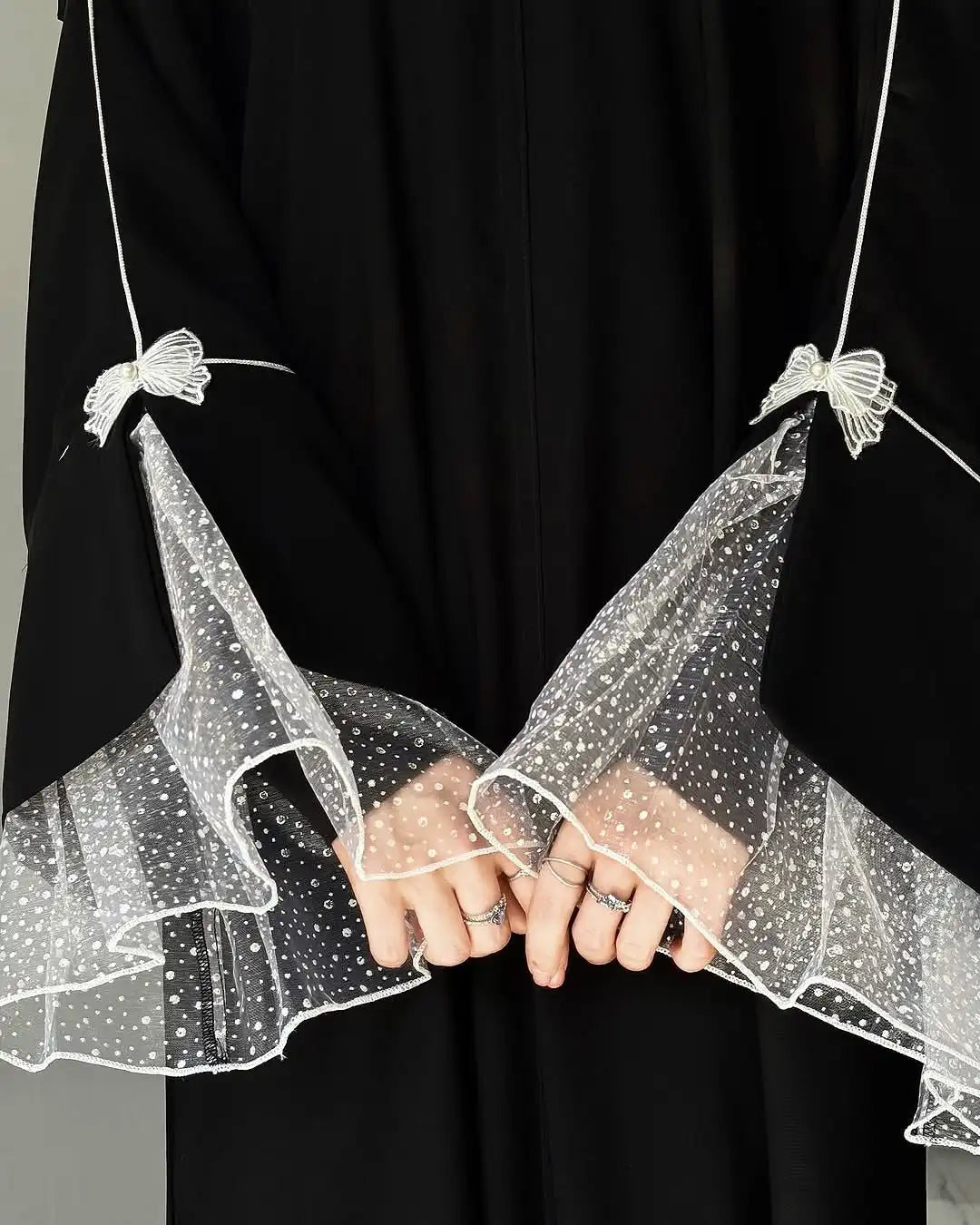 Summer Black Abaya for Muslim Women Elegant Dubai Modest Dress with Lace Sleeves Islamic Vacation Outfit 2025 Turkey Kaftan Robe