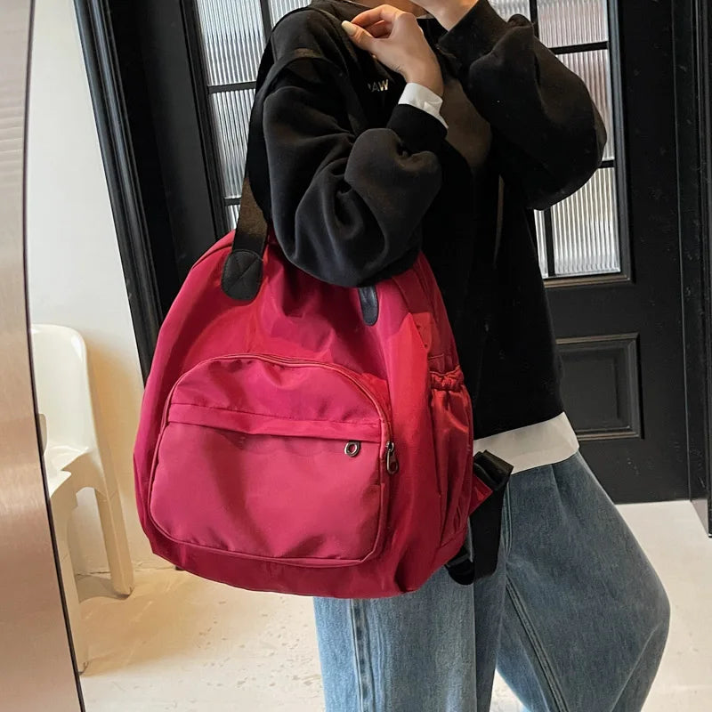 2025 New Leisure Trendy Light Luxury Handbag oulder Bag Korean Japanese Sle Multi-Use Lazy Wind Dual-Purpose Bapa