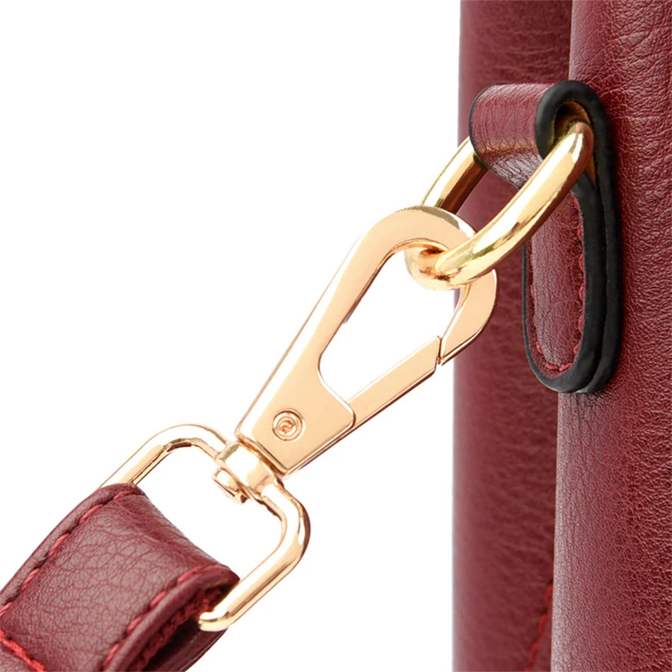 Luxury Soft Leather Handbag Women's Bag 2022 Trend Designer 3 Layers Shoulder Crossbody Sac Ladies Large Capacity Messenger Tote