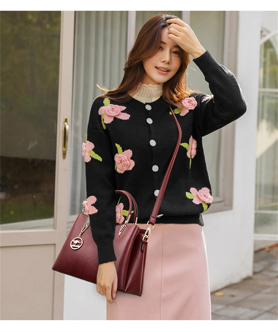 Luxury Soft Leather Handbag Women's Bag 2022 Trend Designer 3 Layers Shoulder Crossbody Sac Ladies Large Capacity Messenger Tote