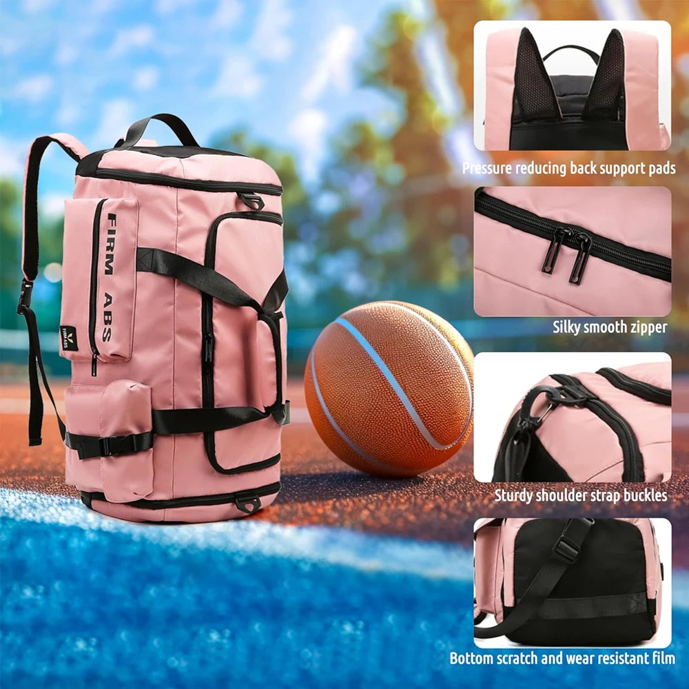 1PCS Gym Bag for Men Women with Shoes Compartment and Wet Pocket Convertible Duffle Bag and Gym Backpack Waterproof Sports Bags