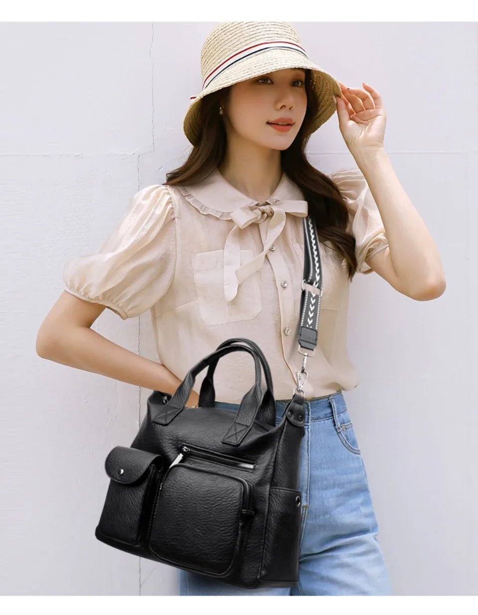 Luxury Shopping Handbags Female Shoulder Bags Designer PU Leather Crossbody Bags for Women Large Capacity Messenger Bag Tote