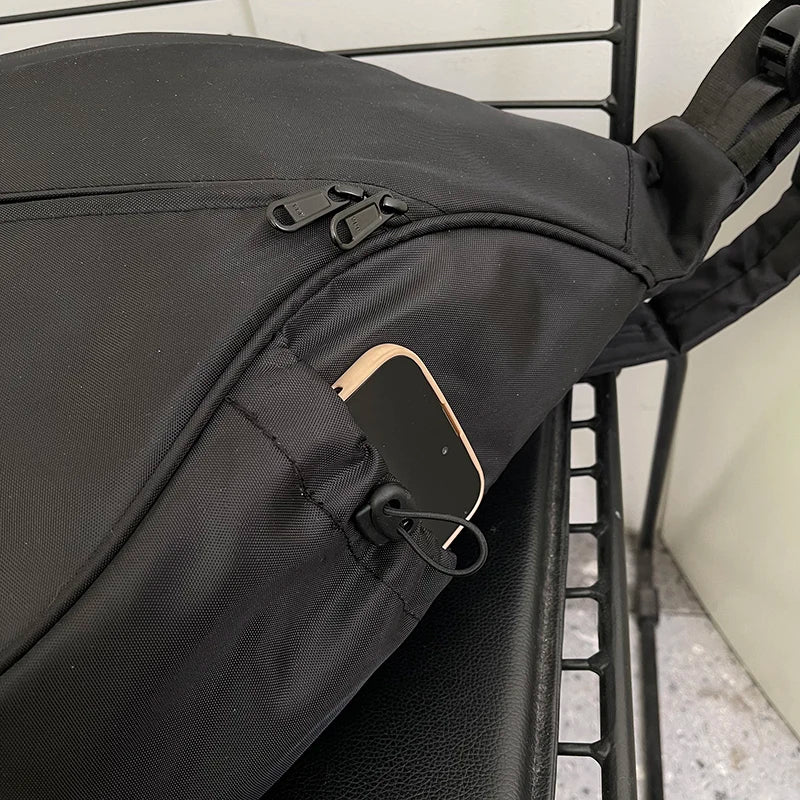 Sling Bags for Men Large Capacity Man Chest Bag Casual Travel Unisex Crossbody Bag Nylon Storage Shoulder Bag Student Backpacks