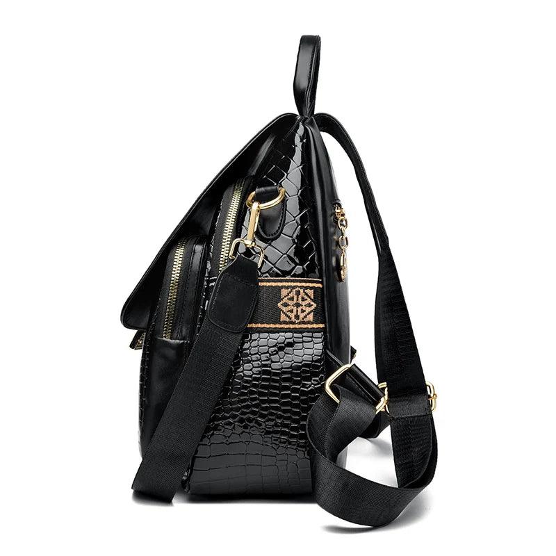 Luxury Oil Wax Leather Backpack for Women, Large Capacity Fashion Shoulder Bag, Stylish Casual Travel Daypack, Durable &Rucksack