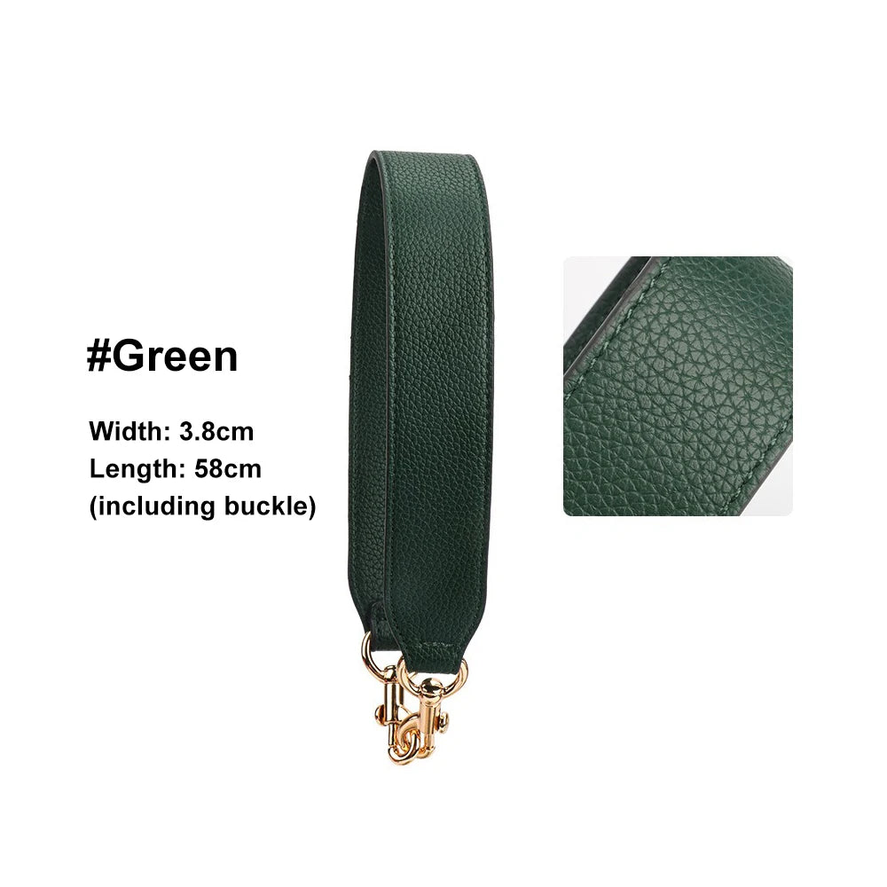 Luxury 3.8cm*58cm Leather Wide Single Shoulder Bag Strap Replacement Underarm Bag Strap Lady's Handbag Belt