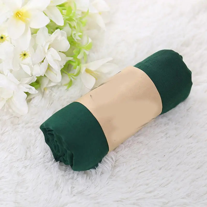 Muslim Hijab Muffler Scarf Women Candy Colored Cotton Linen Long Scarf Solid Color Soft Scarves Shawls High Quality 180*55cm