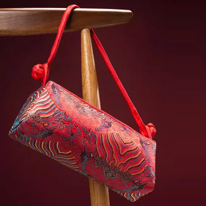 Luxury Silk Embroidered Women Bag 2025 New Fashion Matching Bride Women Handbag Evening Bag Shoulder Bag