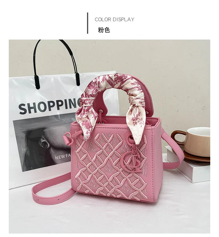 Luxury 2025 New Versatile Craftsmanship Embroidery Concubine Bag Handbag, Women's Crossbody Bag