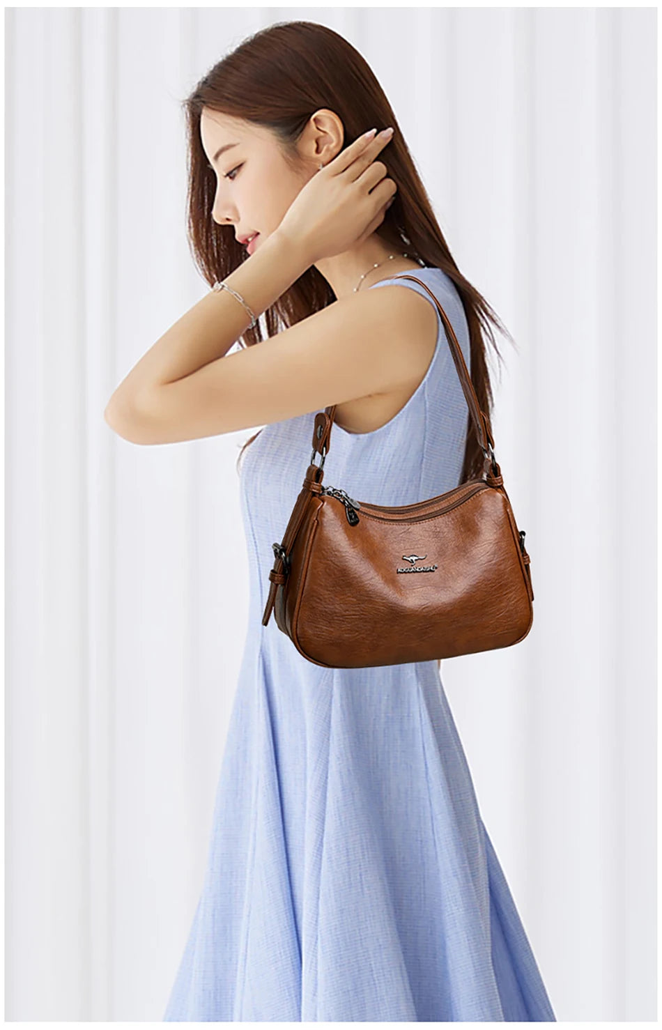 Luxury Designer Ladies Handbags New High Quality Leather Shoulder Bag for Women Female Retro and Minimalist Crossbody Bag Purses