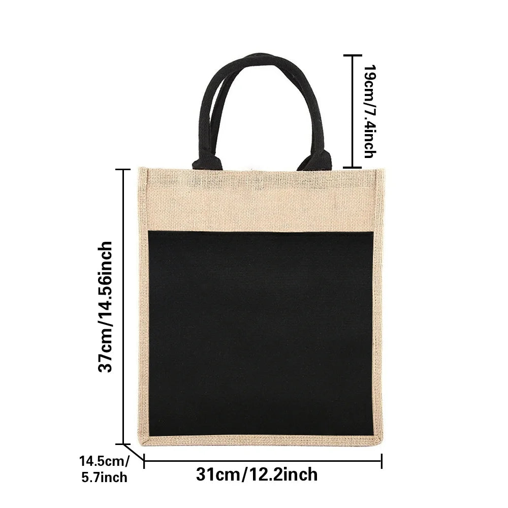 Vintage Grocery Bags Reusable Eco Jute Shopping Bag Large Capacity  Lightweight Summer Beach Shoulder Bags Multiple Styles