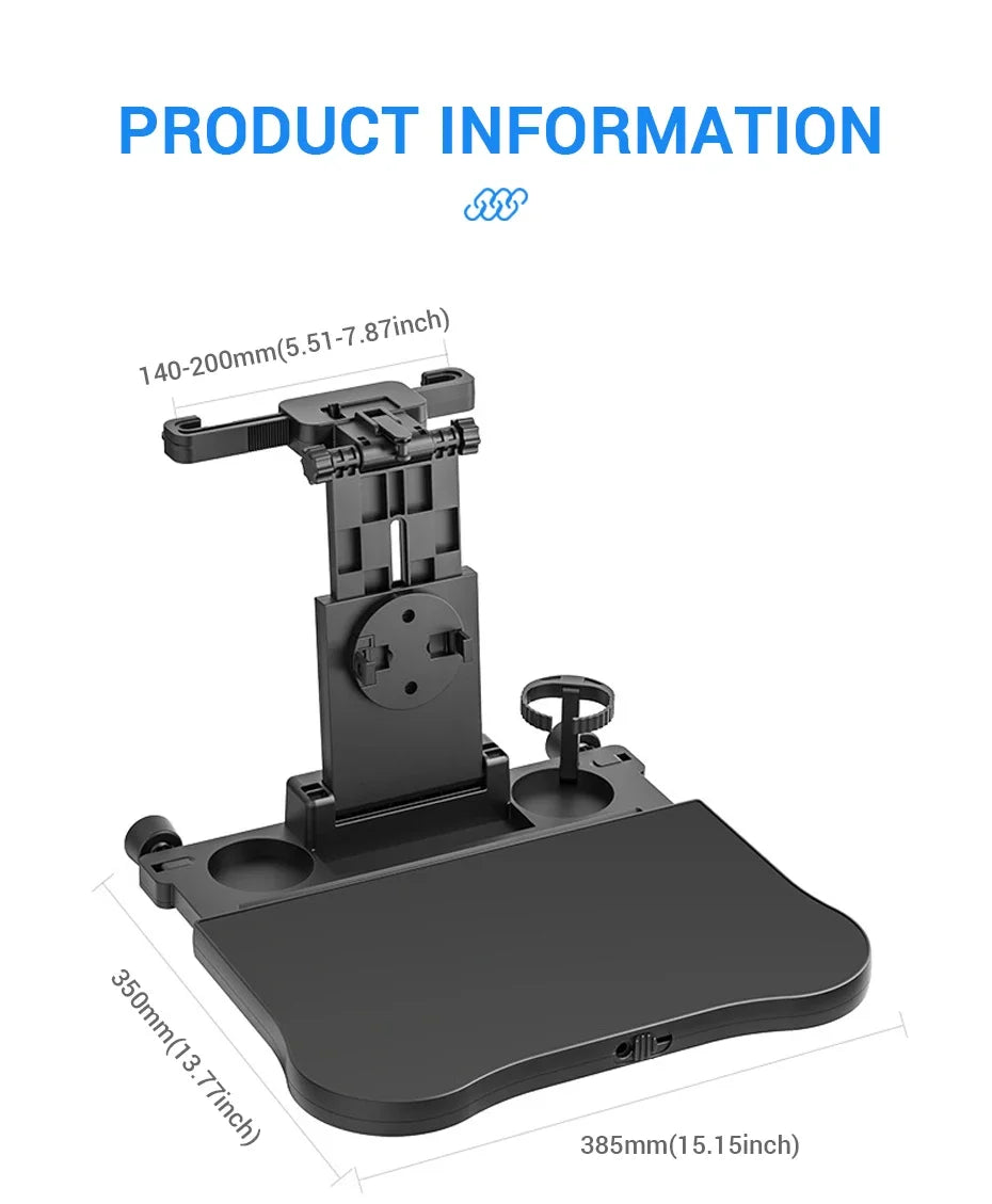 Car Back Seat Foldable Table Tray Tablet Laptop Holder Auto Seat Back Desk Tissue Box Cup Phone Holder Folding Table NEW