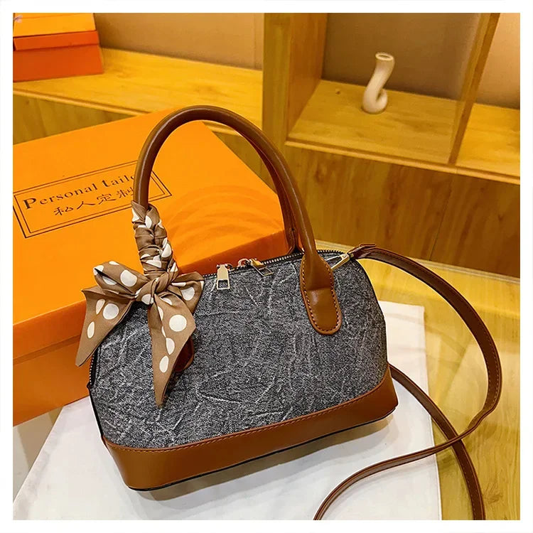 2024 New! Retro Stylish Ruffled Shell Bag - High - End Printed, Ideal for Women's Casual Outings & Versatile Use Free Shipping