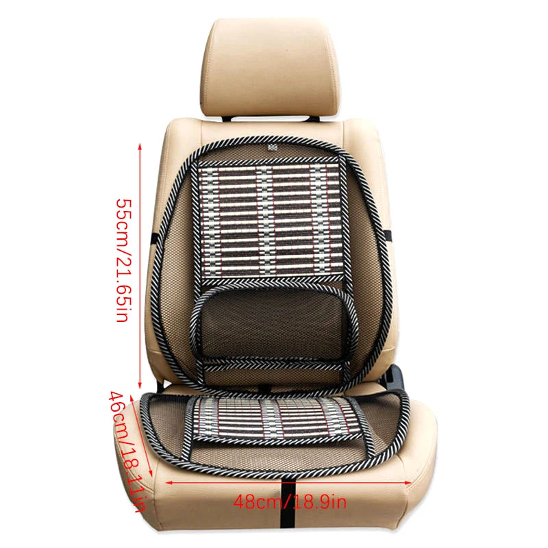 Ergonomic Lumbar Back Support Cushion - Soothing Massage & Mesh Design - Universal Fit for Car, Truck, Office & Home - Durable,