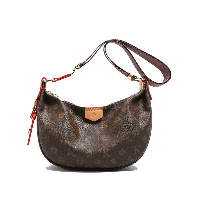 2025 Hobo Bag Monogram, Spacious Shoulder Purse for Women, Large Capacity Crossbody Tote, Fashion  Versatile Sling Bag