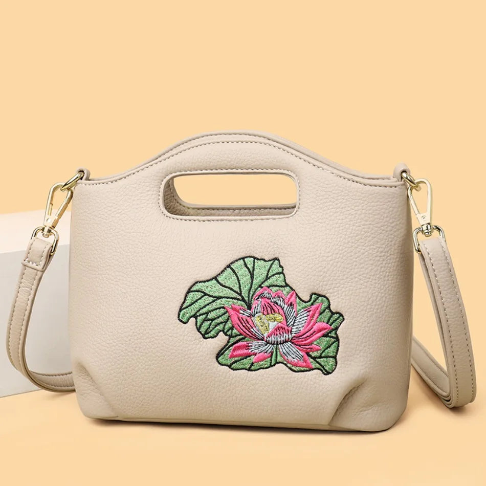 Retro Knurling Women Soft Pu Leather Top-Handle Bags Luxury Shoulder Crossbody Bags High Quality Purses and Handbags Sac A Main