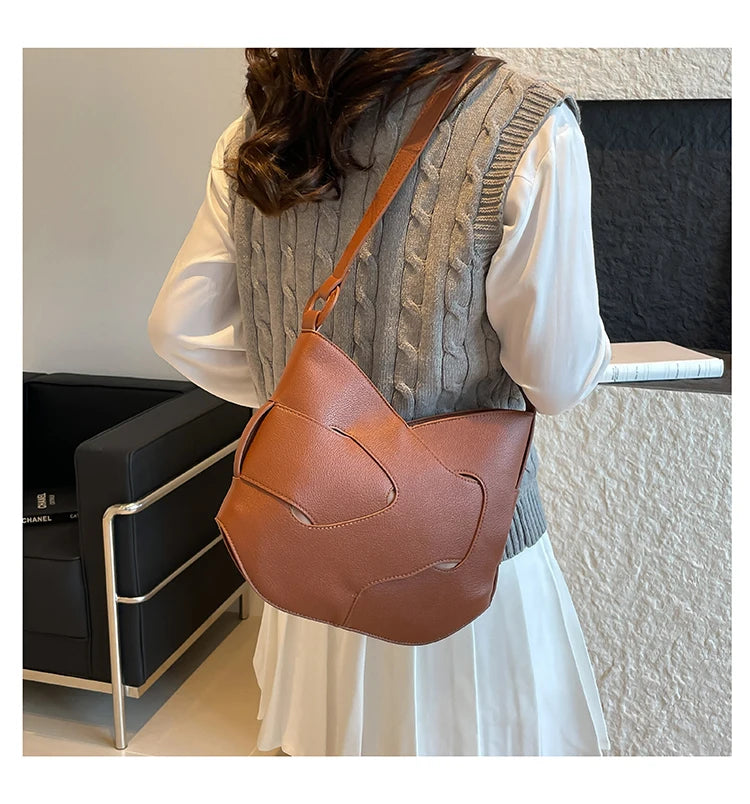 Luxury Designer Bag Fashion Women's PU Leather Shoulder Bag Minimalism Solid color Crossbody Bags for Women Ladies Handbag