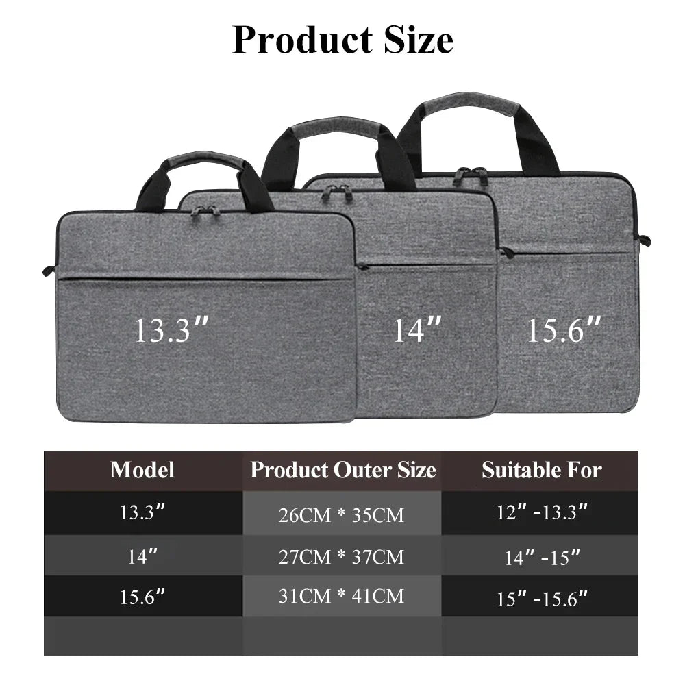 Laptop Bags Carrying Case for 13-15 inch Laptop and Tablet Shoulder Strap Durable Water-Repellent Fabric Business Casual School