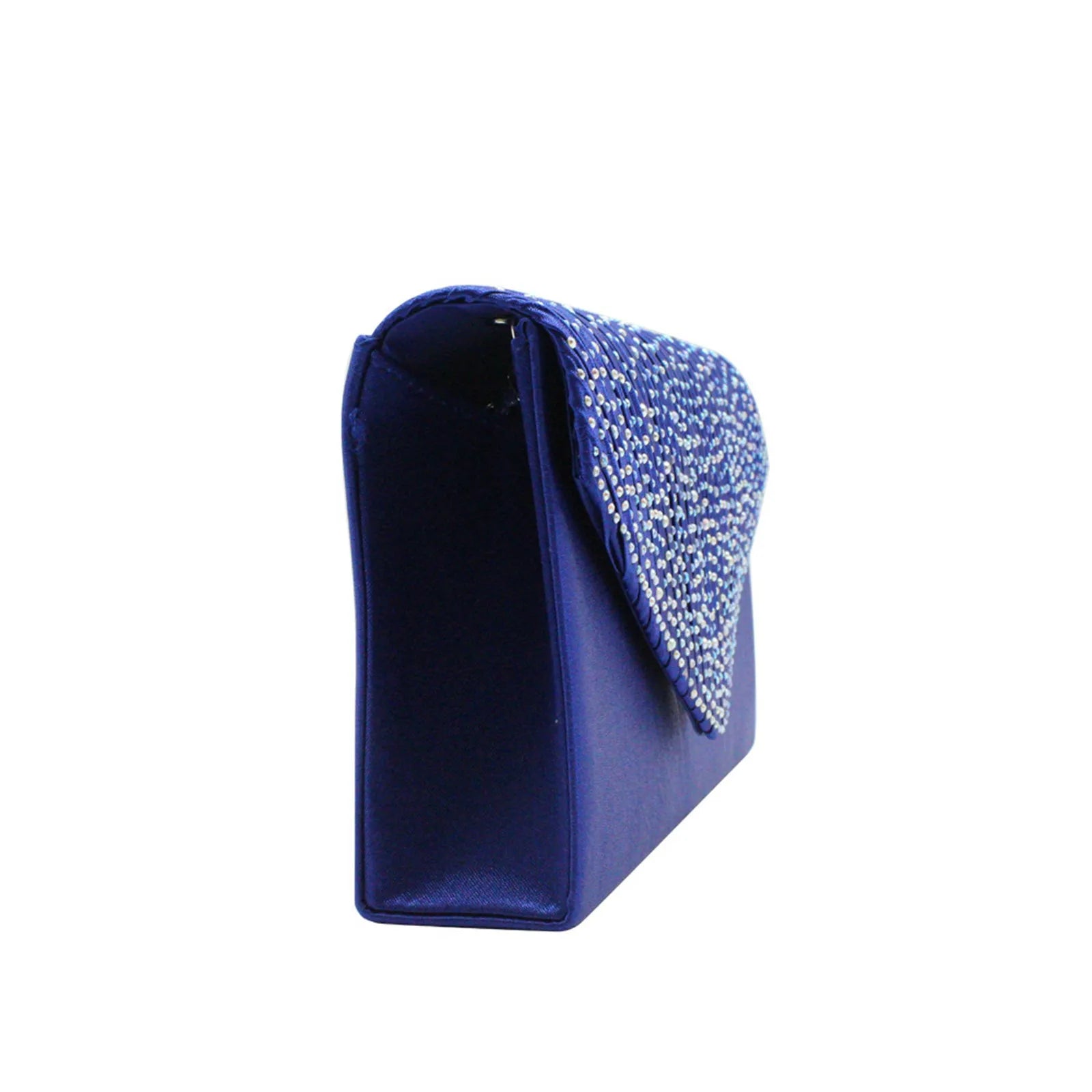 Women's  Luxury Silk Evening Clutch Bag - Elegant Women’s Prom/Wedding Handbag with Detachable Chain Strap & Secure Closure