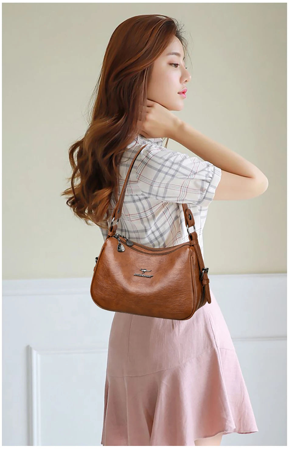 Luxury Designer Ladies Handbags New High Quality Leather Shoulder Bag for Women Female Retro and Minimalist Crossbody Bag Purses
