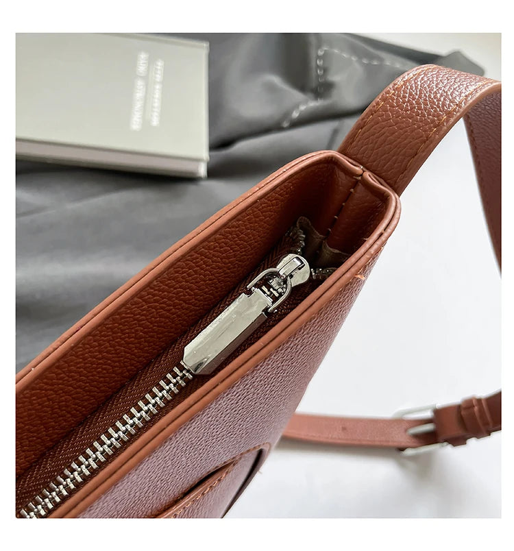 Luxury Designer Bag Fashion Women's PU Leather Shoulder Bag Minimalism Solid color Crossbody Bags for Women Ladies Handbag