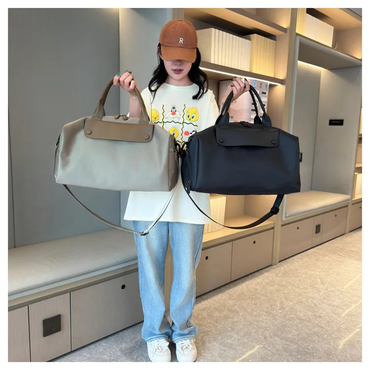 Sports Gym Bag for Women Travel Duffle Bag with Shoe Compartment & Wet Pocket Fitness Weekender Overnight Luggage Yoga Bag