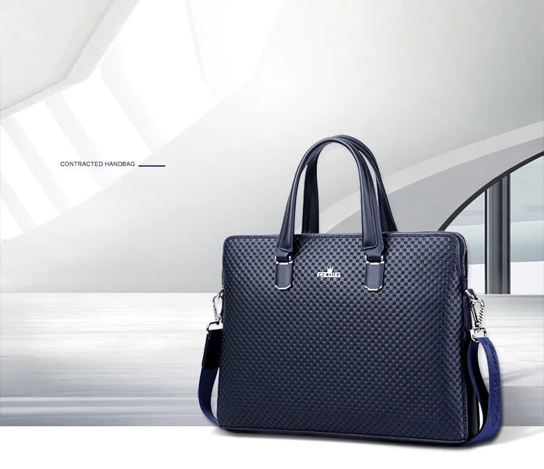 Leather Laptop Bags For Men Luxury Handbags Man Shoulder Computer Notebook Bag For 14.1" Macbook Air DELL HP ASUS 2025 Fashion