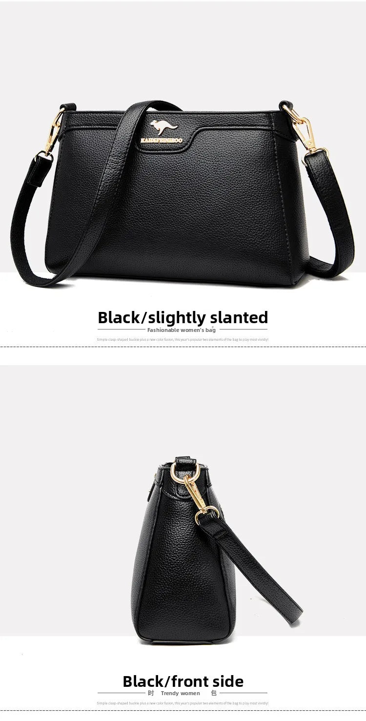 Fashionable Urban Women's Crossbody Bag Single Shoulder Bag Small Square Bag Stylish Mom Bag PU Material Medium Size Zipper O...