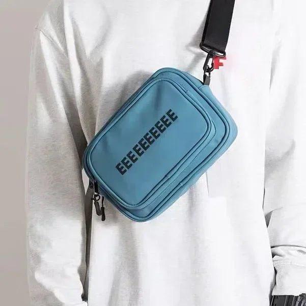 Luxury Design 3D Letters Crossbody Messenger Small Bag Unisex Belt Bag Versatile Travel Waterproof Purse Zipper Shoulder Bag