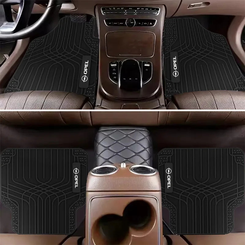 Car Floor Mat Full Set Non-Slip Auto Carpet Waterproof All-Weather For Opel Astra Insignia Corsa Zafira Meriva Mokka Vivaro H J