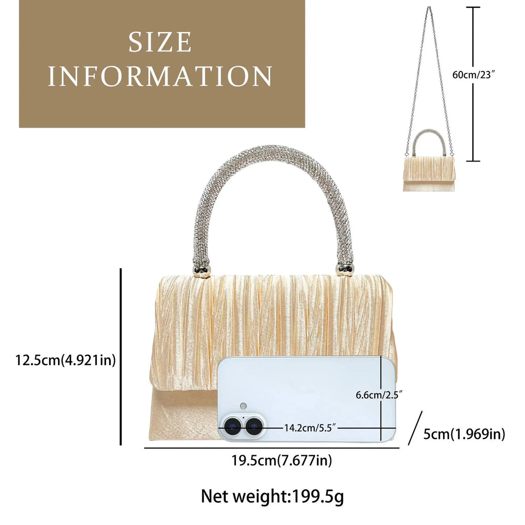 Luxury Handbags Women Bags Designer Evening Bags 2025 Fashion Shoulder Bags Dinner Party Purse Metal Handle Pouch Sac