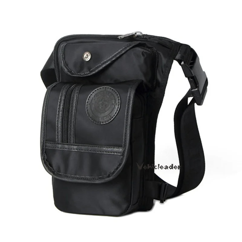 Men's Canvas Drop Leg Bag Motorcycle Multi-purpose Messenger Shoulder Bag High Quality Belt Hip Bum Waist Fanny Pack for Camping