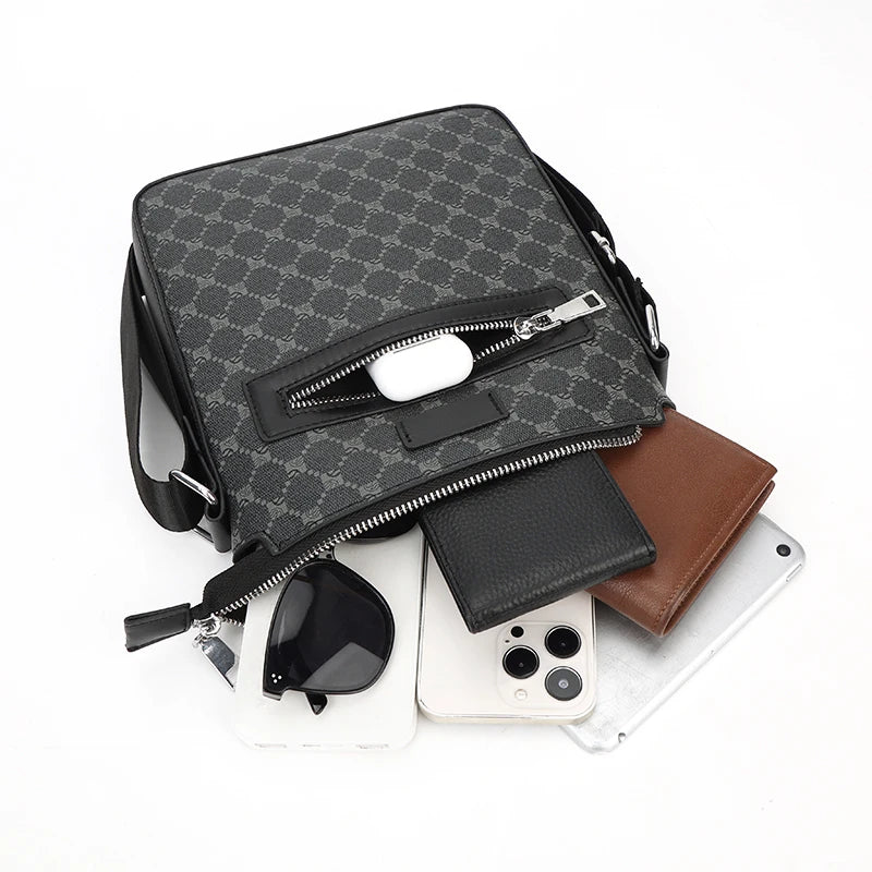 Luxury Brand Crossbody Bag for Men Bags New Casual Man Messenger Bag Fashion Male Bag Leather Designer Sling Pack Shoulder Bag