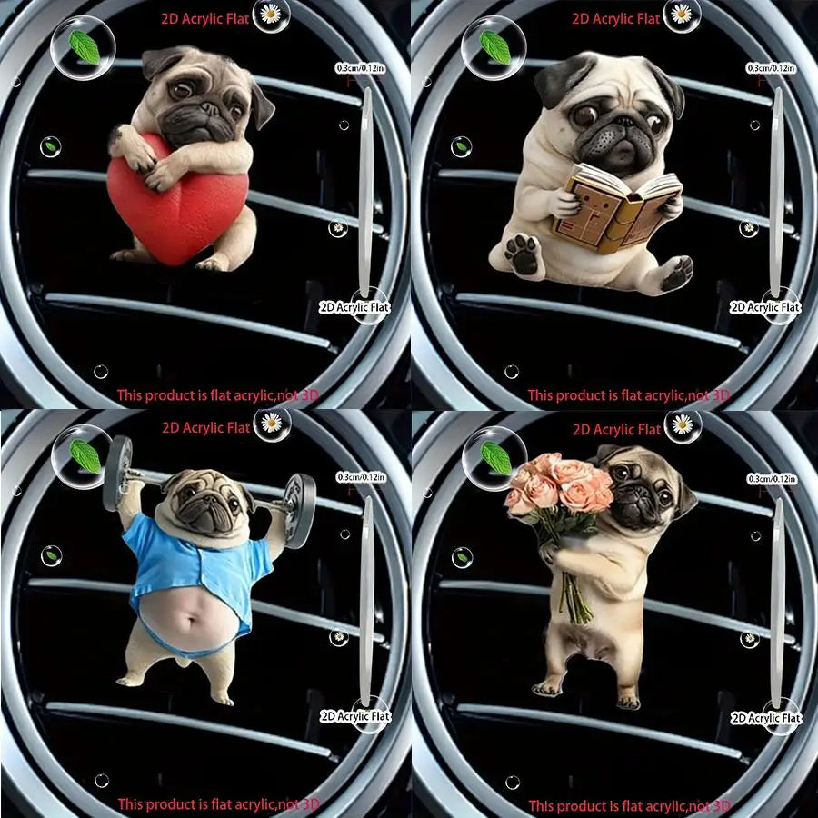 Cute Dog Air Freshener Diffuser Outlet Vent Perfume Outlet Ventilation Clips Car Air Decoration Clip Diffuser Interior Arom I2N2