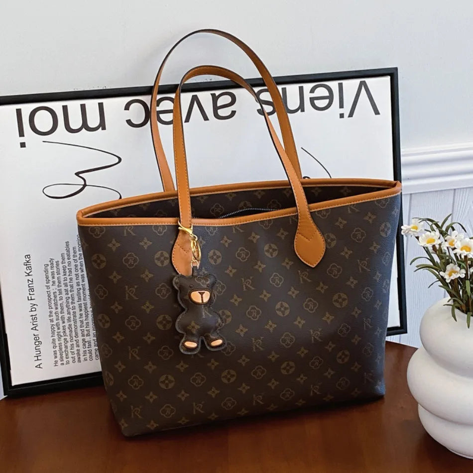 Luxury High Capacity Tote Bags for Women 2024 High Quality Soft Leather Shoulder Bag Designer Female Casual Shopping Handbag Sac