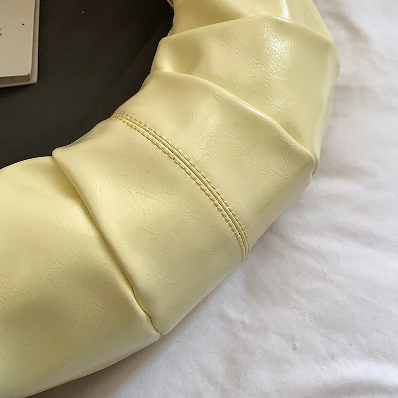 Silver Handbags Women Dumpling Shoulder Bag Fashion Luxury Ladies Hobos Bags High Capacity Female Tote Bag Black