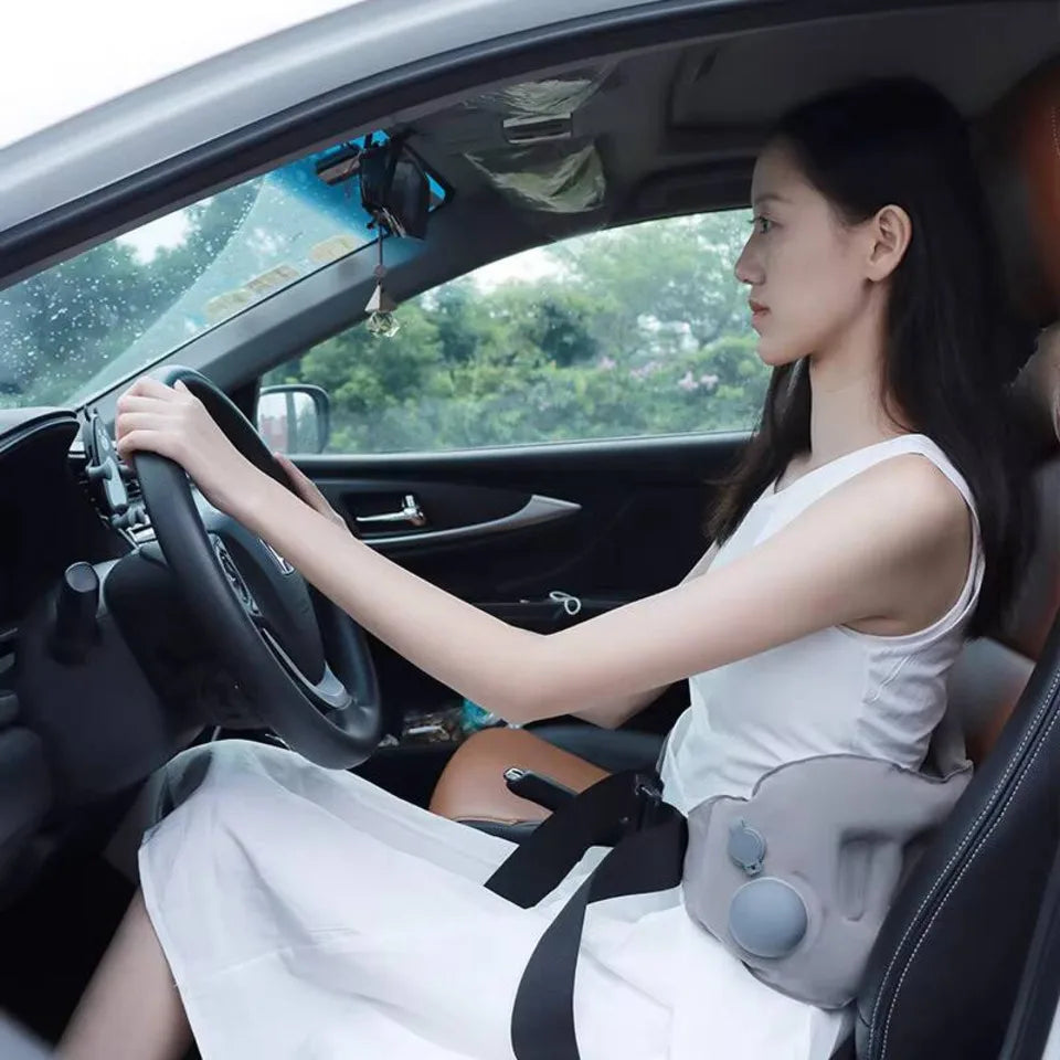 Lumbar Support For Cars High-speed Rail Airplanes Travel Lower Back Pain Relief Seat Pillow Waist Cushion Inflatable Backrest