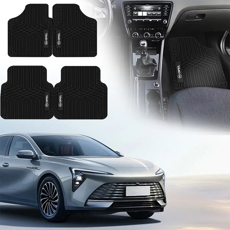 Car Floor Mat Full Set Non-Slip Auto Carpet Waterproof All-Weather For Opel Astra Insignia Corsa Zafira Meriva Mokka Vivaro H J