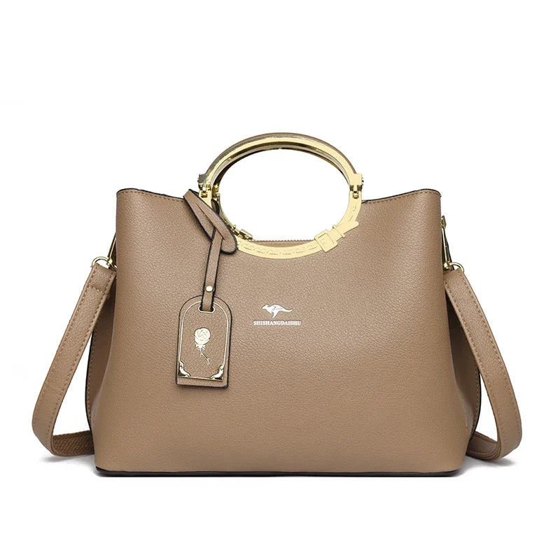 3 Layer Large Capacity Tote Bag Luxury Handbags Women Bags Designer Shoulder Bag High Quality Soft Leather Purses and Handbags