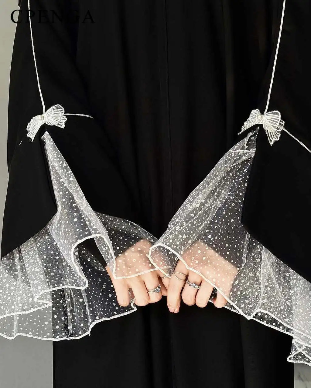 Summer Black Abaya for Muslim Women Elegant Dubai Modest Dress with Lace Sleeves Islamic Vacation Outfit 2025 Turkey Kaftan Robe