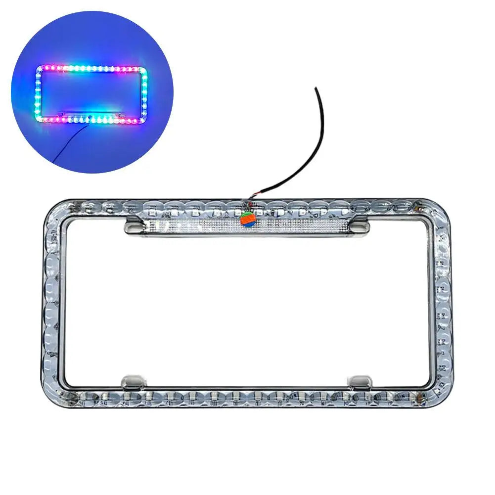 LED License Plate Frame Light 12V Car Rear License Plate Frame LED Lights With Multiple Light Modes Auto Accessries
